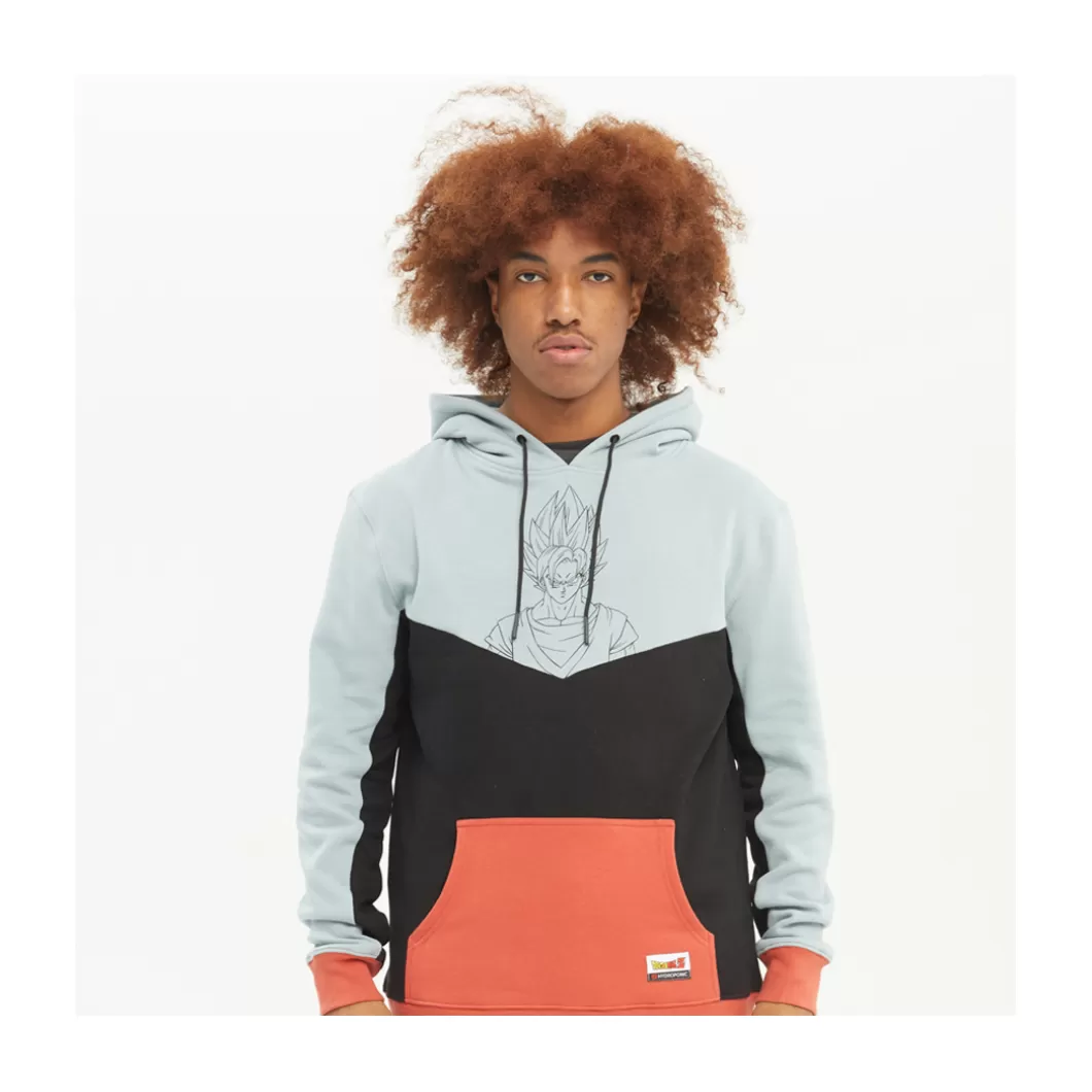 Clearance Hoodie Dragon Ball Z Goku Saiyan Misty Blue / Black / Terracota Adult Hoodies