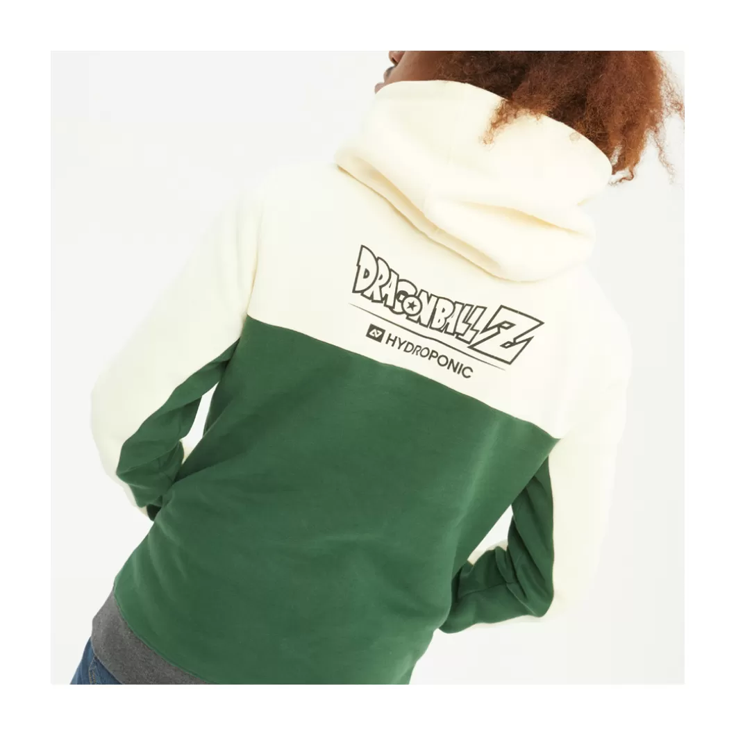 Hot Hoodie Dragon Ball Z Goku Saiyan Off White / Green / Heather Grey Adult Hoodies